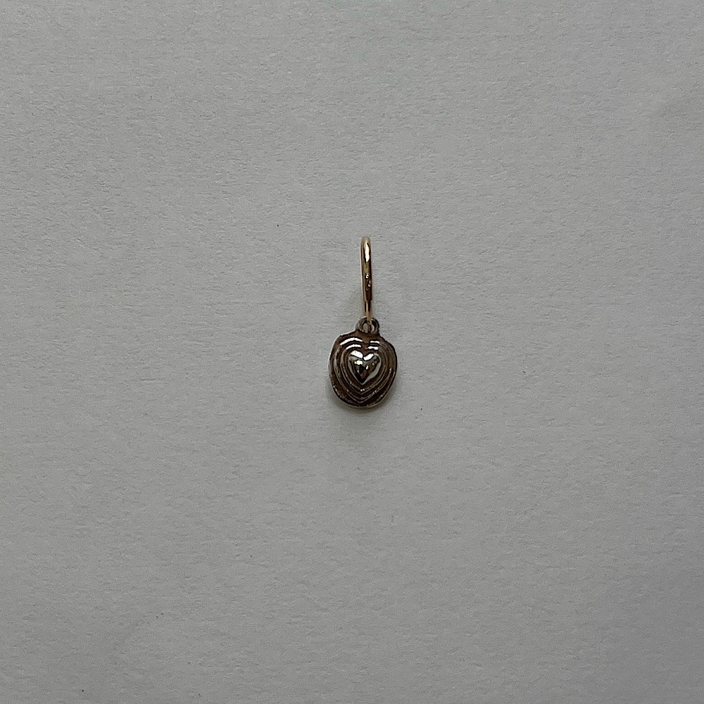 LEE BREVARD Orchid Heart - (1) Endless Hoop Charm Earring